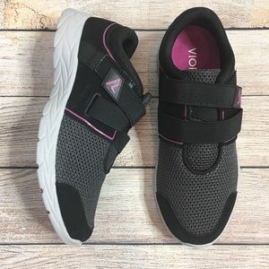 Vionic Suede & Mesh Ema Adjustable Sneakers